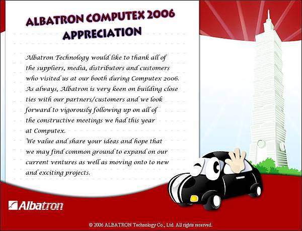 Albatron 2006 appreciation