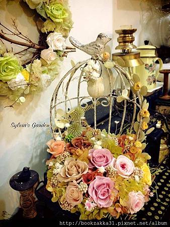 不凋花浪漫鳥籠花藝設計 Book Zakka Sylvia S Garden不凋花花藝教學 痞客邦