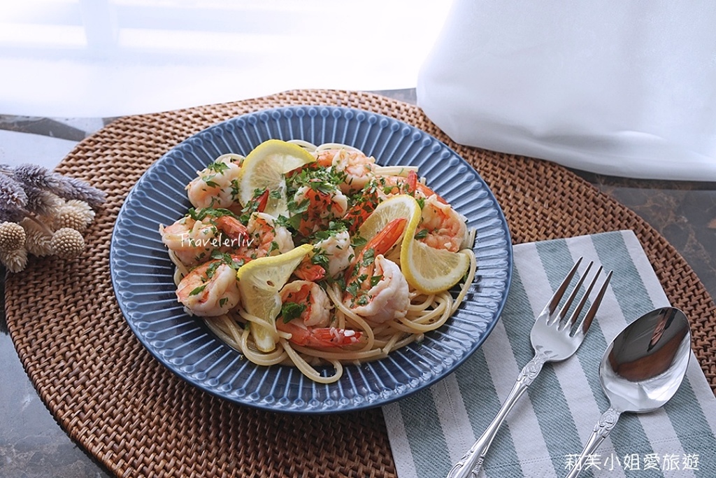 [食譜] 白酒香炒鮮蝦義大利麵