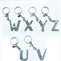 水鑽英文字母造型鑰匙圈批發團購庫存出清切貨買賣
