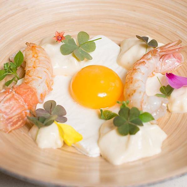 Oeuf fermier basse temperature- langoustines