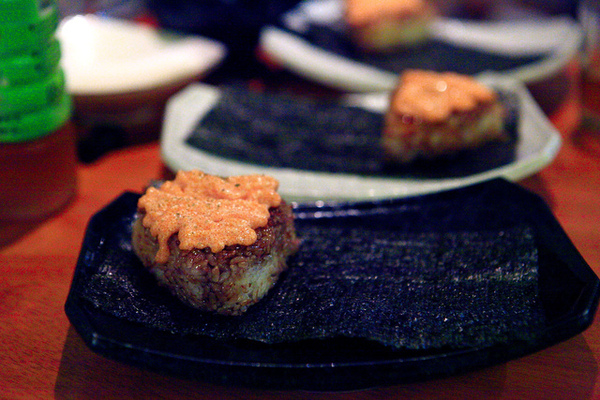 明太子鮭魚飯團