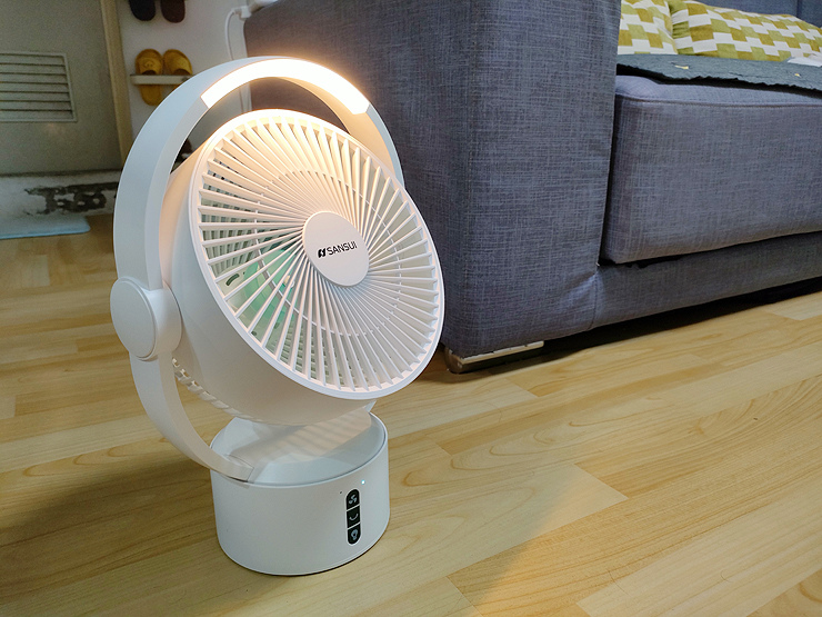 SANSUI山水 攜帶型電扇無線充電式風扇│夏日必備LED驅蚊照明的空氣循環DC風扇