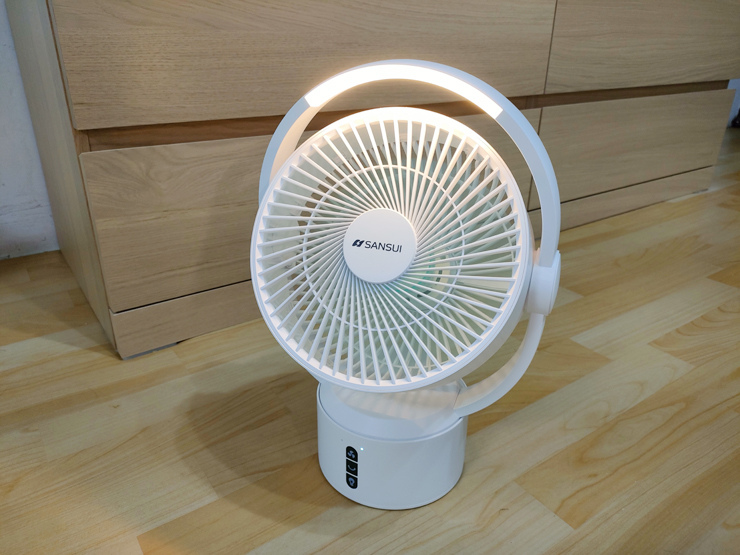 SANSUI山水 攜帶型電扇無線充電式風扇│夏日必備LED驅蚊照明的空氣循環DC風扇