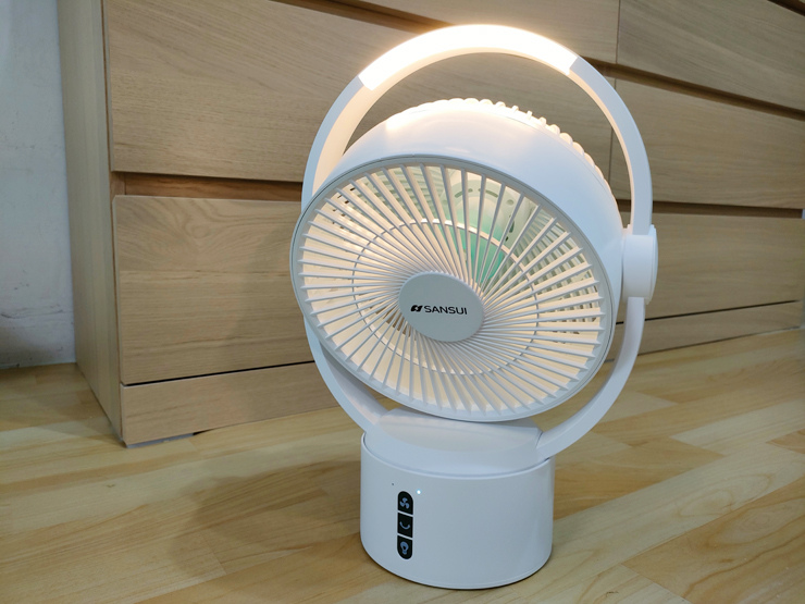 SANSUI山水 攜帶型電扇無線充電式風扇│夏日必備LED驅蚊照明的空氣循環DC風扇