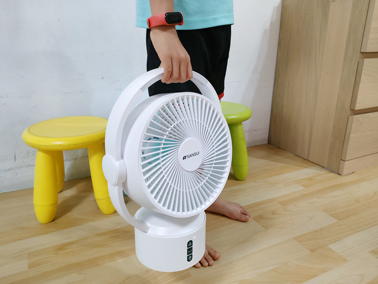 SANSUI山水 攜帶型電扇無線充電式風扇│夏日必備LED驅蚊照明的空氣循環DC風扇