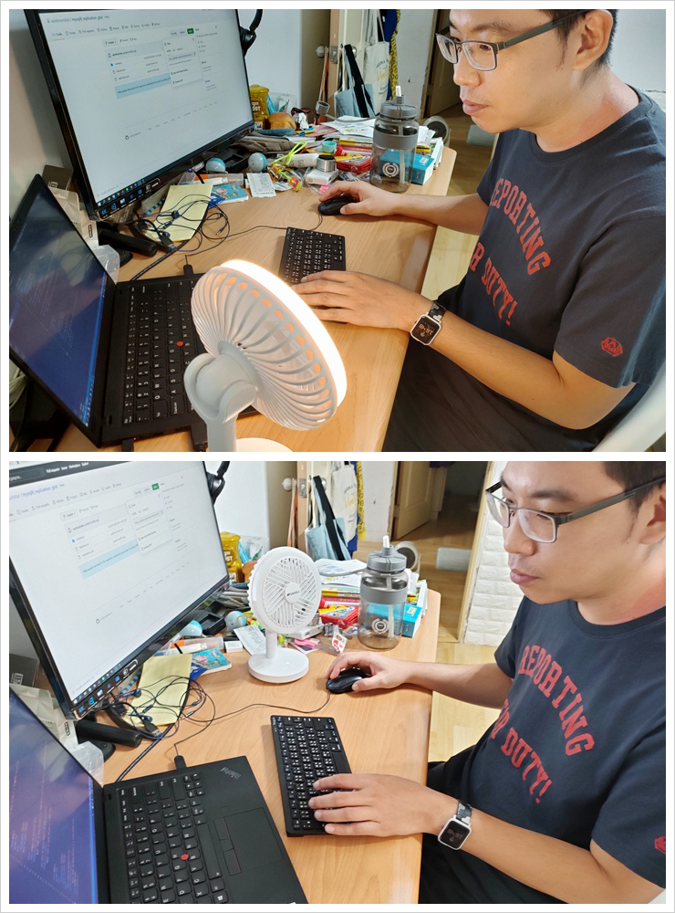 SANSUI山水 攜帶型電扇無線充電式風扇│夏日必備LED驅蚊照明的空氣循環DC風扇