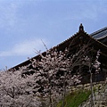 五重塔旁的千疊閣，為1587年由豐臣秀吉發願為戰死將士所建，外觀為一桃山式建築