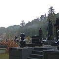 一旁也是充滿墓地及家廟。奧之院一帶是日本最大的墓地群，計有近20多萬座墓碑、家廟或慰靈碑等