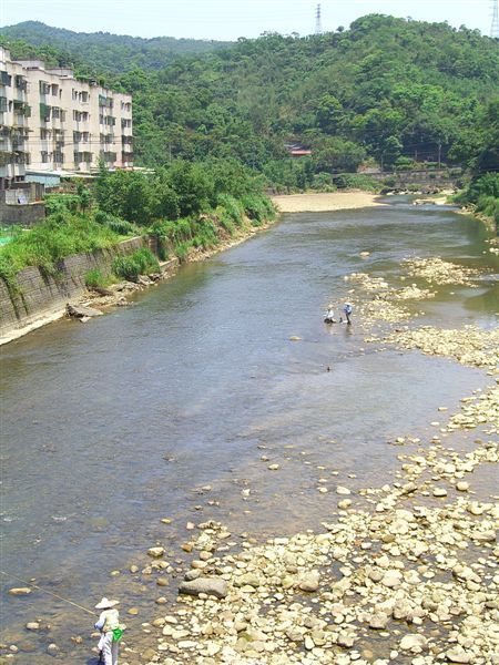 橋下的雙溪畔可見釣魚客