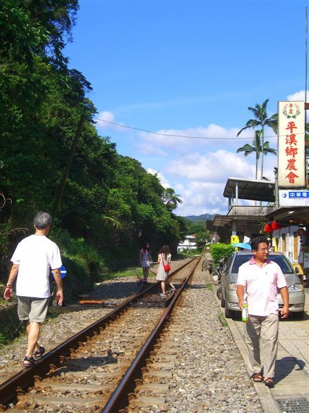 平溪車站一景，天空真的很藍