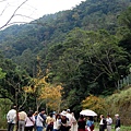 買票後步入園區，前方疑似是員工旅遊的小團體(這麼不景氣還有此等福利，真是幸福呦)