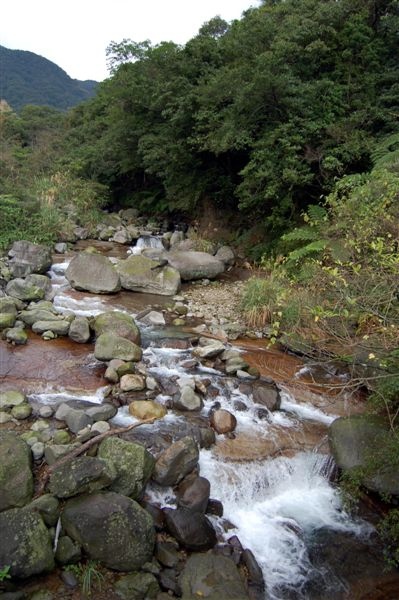 產業道路與萬里最重要的河川─瑪鋉溪一路伴行，沁清的溪谷風光同樣迷人