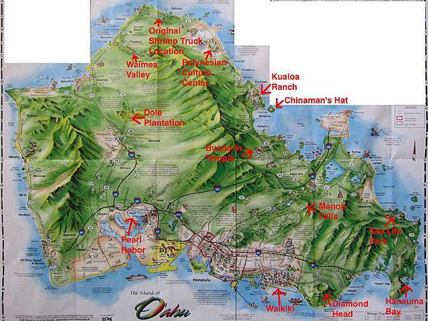 歐胡島地圖