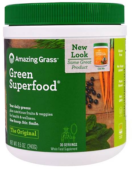 iherb知名品牌Amazing Grass, Green Superfood Original-綠色原味超級食品