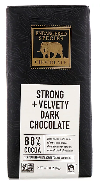 Endangered Species Chocolate, 濃郁絲滑黑巧克力-iherb promo code-使用iherb最新優惠碼discount code享有5％折扣，適用香港Hong Kong,台灣Taiwan,澳門Macao,美國United States,澳洲Australia,馬來西亞Malaysia,新加坡Singapore,菲律賓Philippines