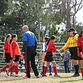 saying hello to referees