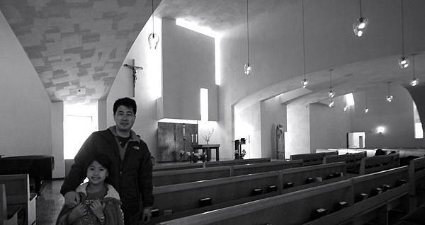 Dad & M inside chapel