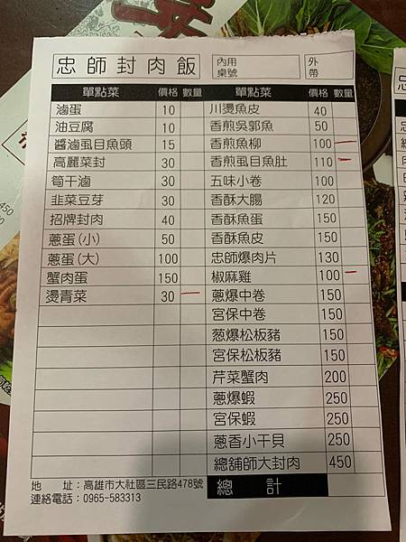 高雄市（忠師封肉）仁武美食ＦＫ教會