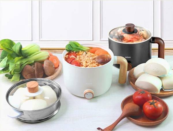 餐廚電器｜KINYO陶瓷蒸煮美食鍋-迷你廚房輕鬆煮出美味！