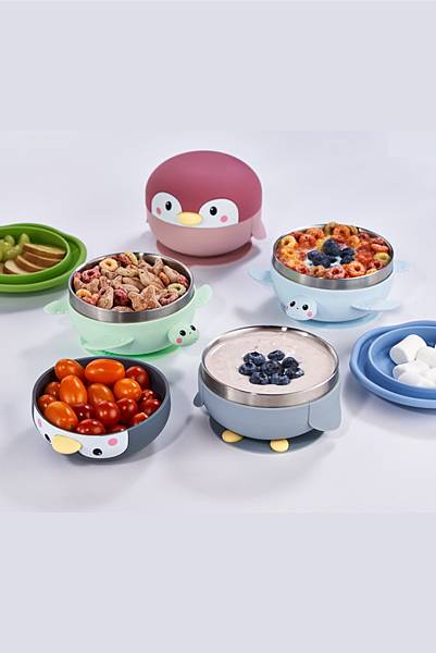 兒童餐具｜KOM海洋歷險趣不鏽鋼兒童矽膠學習餐具-陪伴寶貝成