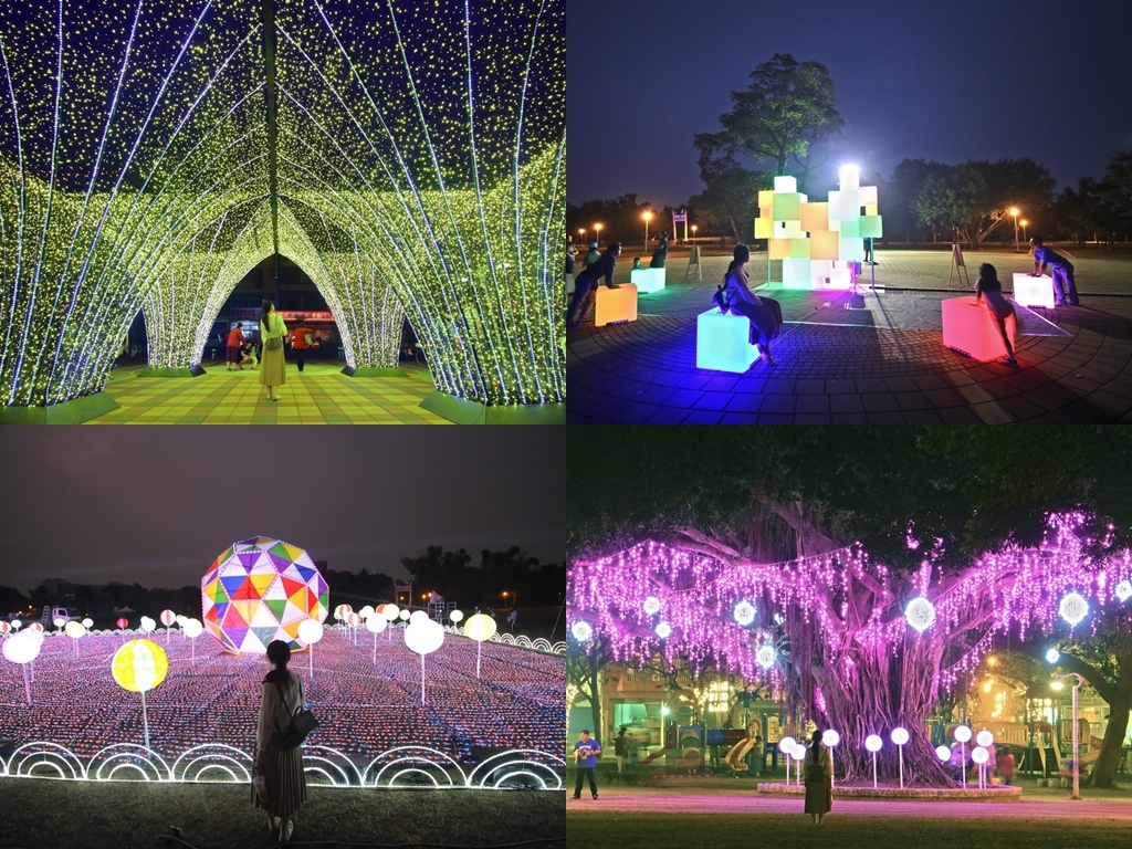 屏東千禧公園 燈會搶先看屏東千禧公園夢幻燈海站在燈海下的夢幻場景讓不想離開這裡璀璨繽紛的燈光即日起至108年3月3日 旅人狂潮 玩拍札記 Go阿綸 旅人狂潮