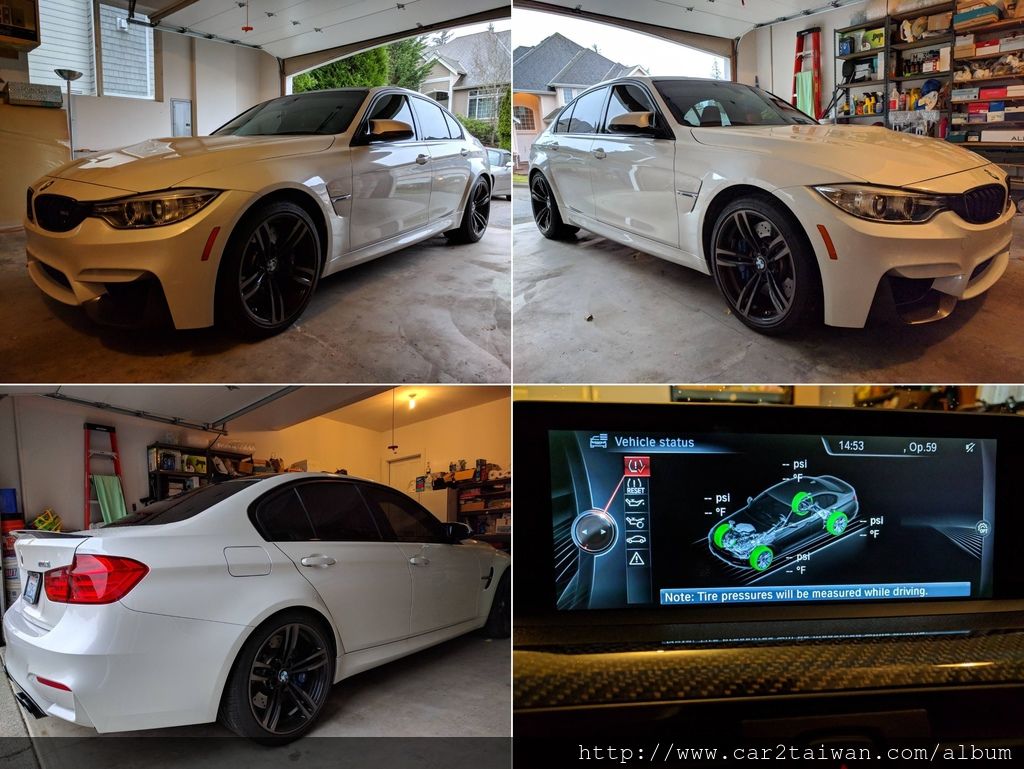 2015年F80 BMW M3在美國私人車庫停放照片，在台灣一台BMW M3 F80新車售價需要495萬起，選配加一下價格超過500多萬台幣，