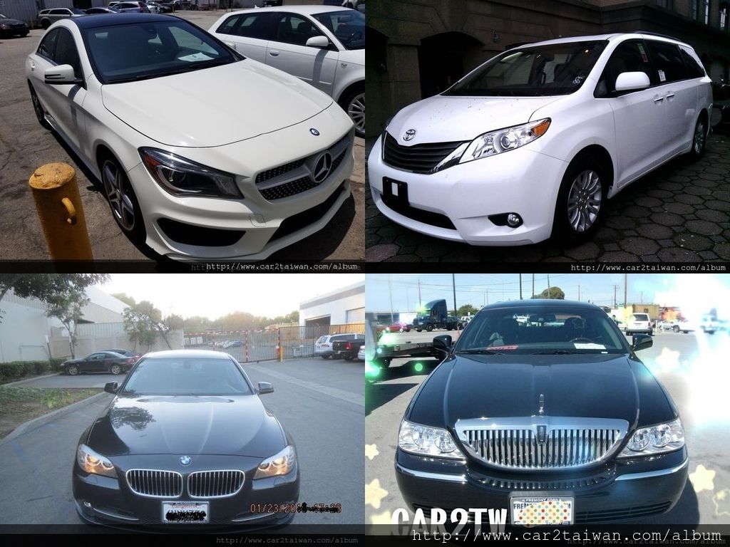Car2TW曾經進口過好幾台全新車喔!像是TOYOTA SIENNA、BENZ CLA、BMW 528I、林肯TOWNCAR 都有從美國海運回台灣的經驗, Car2TW曾經進口過好幾台全新車喔!像是TOYOTA SIENNA、BENZ CLA、BMW 528I、林肯TOWNCAR 都有從美國海運回台灣的經驗,