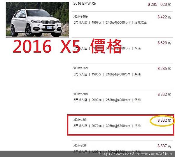 16年BMW X5 xDrive35i 新車價格 16年BMW X5 xDrive35i 新車價格