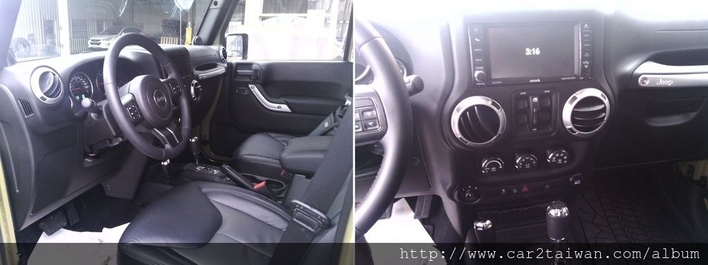吉普JEEP WRANGLER 加熱前排座椅，照明杯架，九暘聲器的高山高級音響，車內也有環繞音響的享受