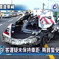 國光客運煞車不及 追撞警車　客運疑未保持車距 兩員警受傷