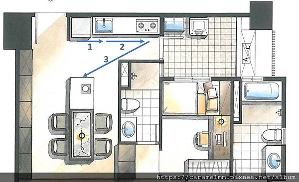 廚房一字形動線(上磊方庭寓所).jpg