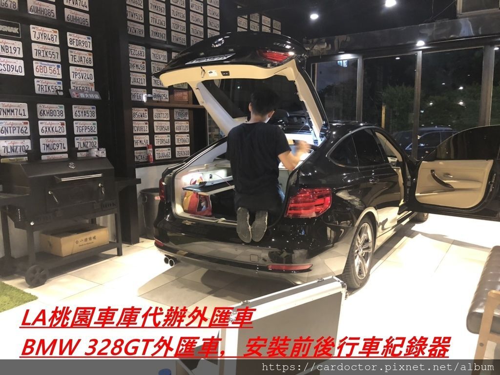 代購一部BMW 328GT外匯車帶回台灣，BMW 328GT安裝行車紀錄器