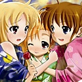 Konachan.com - 56562 fate_testarossa japanese_clothes kimono mahou_shoujo_lyrical_nanoha mahou_shoujo_lyrical_nanoha_strikers takamachi_nanoha vivio