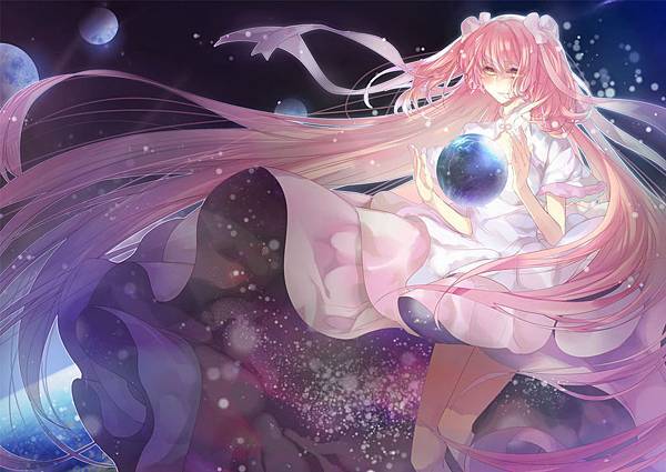 Konachan.com - 104110 dress jpeg_artifacts kaname_madoka long_hair mahou_shoujo_madoka_magica nicohi pink_hair ribbons twintails