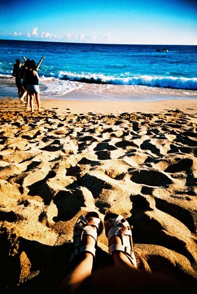 我的腳在夏都的海灘