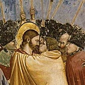 Arena Chapel - Judas Kiss close up