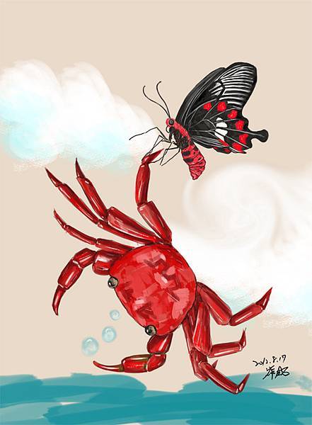 2012-08-17蝴蝶與螃蟹