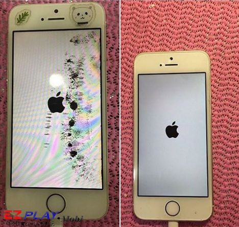 iPhone 5s摔到滿面黑豆花