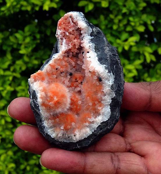 ORANGE MESOLITE BALLS WITH CHALCEDONY CRYSTALS VERY RARE FORMATION.jpg