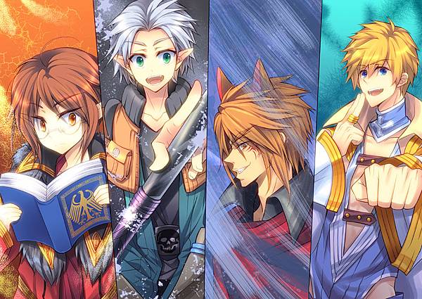 03拉頁：左起，八方火、死神小刀、血祭祖靈、二號瘋子