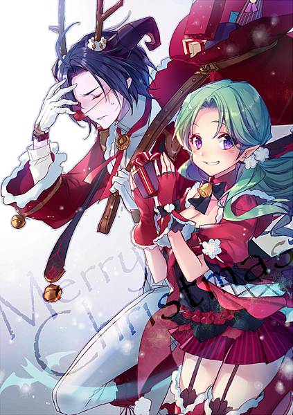 蜂舞畫家給貓邏的聖誕賀卡