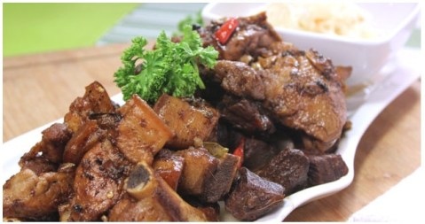 Chicken-Pork-and-Beef-Adobo-with-Atcharang-Papaya-Recipe.jpg