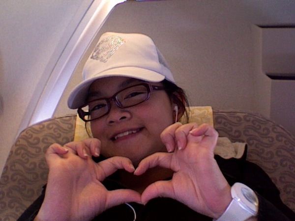 in the plane!!- with my specs!