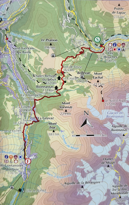 TMB環白朗峰健行：D1 Les Houches→Les C