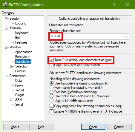 PuTTY.Ptt 連線設定 PuTTY.Ptt 連線設定