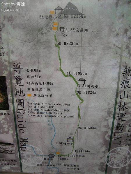 八仙山)主峰步道地圖