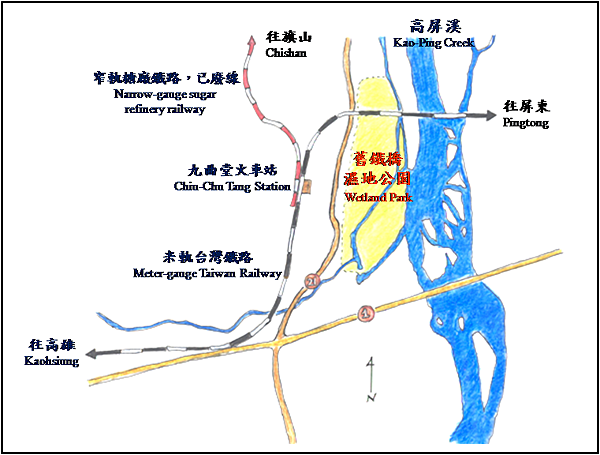 舊鐵橋濕地公園位置