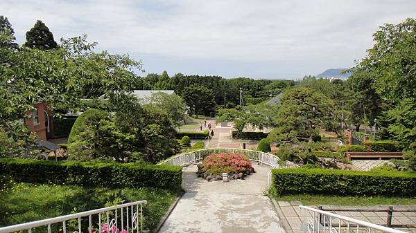 從上往下看修道院的花園