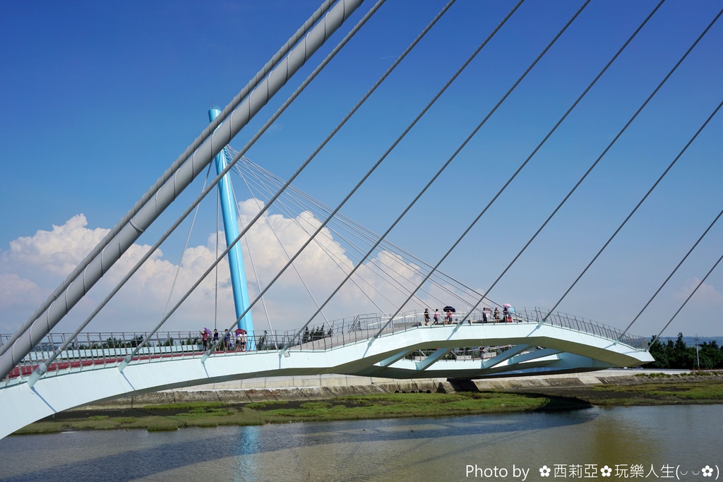 台中清水區｜高美濕地景觀橋 台中海線最美之雙塔柱雙弧曲線橋 